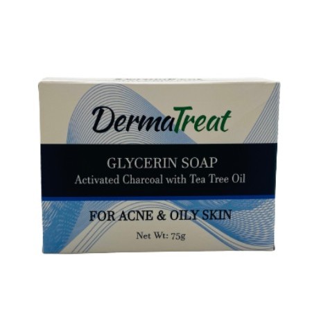 DermaTreat Glycerin Soap ~ Activated Charcoal with Tea Tree Oil